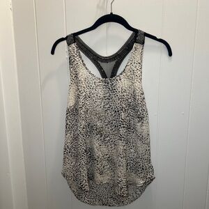 Topshop Black and White Sleeveless Tank Top